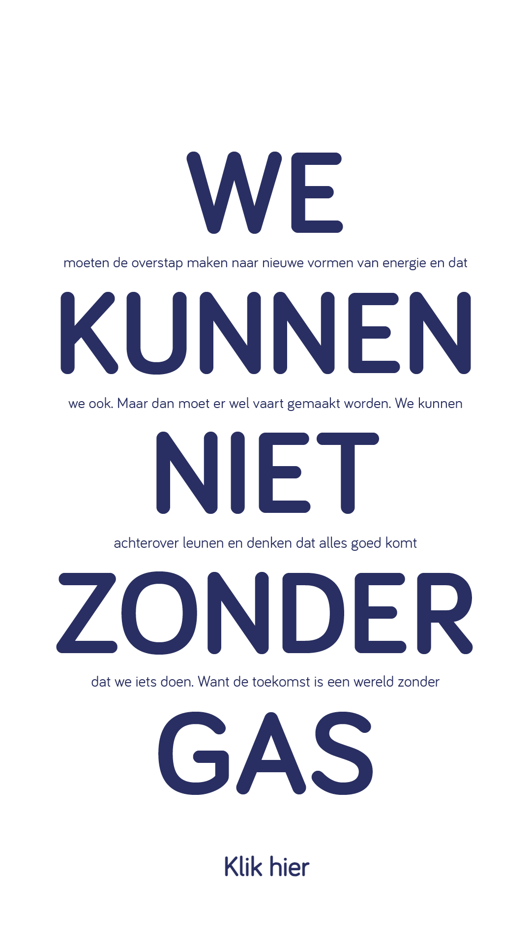 We kunnen zonder gas